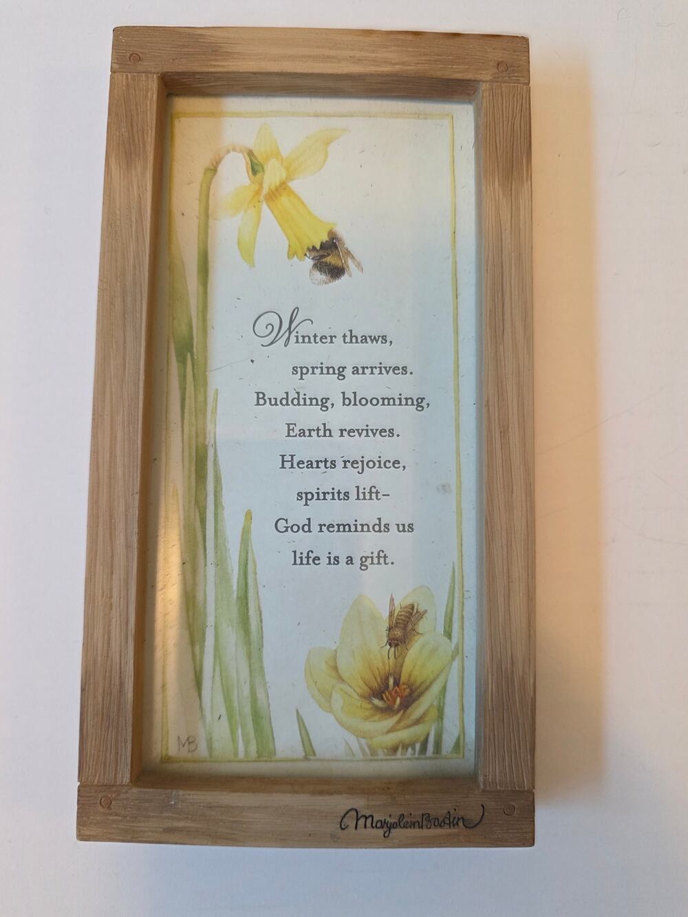 Hallmark Nature's Sketchbook Marjolein Bastin Bee Daffodil Botanical Nature